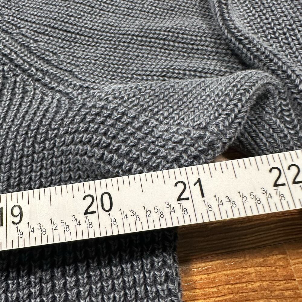 Rag & Bone Sweatshirt Mens M Gray Ribbed Elbow Patches Cotton Retro Alt Designer - Picture 5 of 10